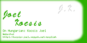 joel kocsis business card
